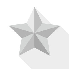 White star icon isolated. Vector illustration