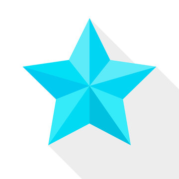 Blue star icon. Vector illustration