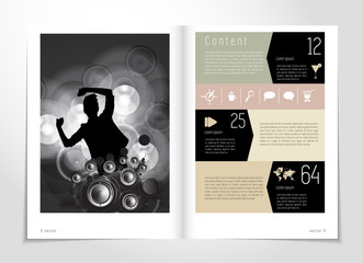 Magazine layout design. Vector easy to editable