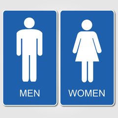 Restroom signs illustration