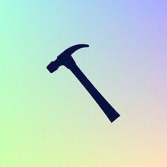 Hammer flat style vector icon