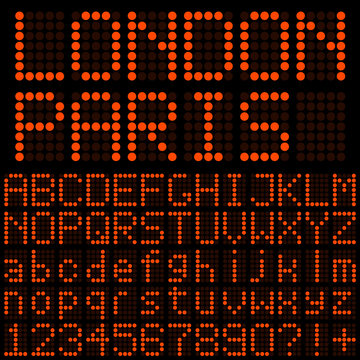 Orange LED set illustration