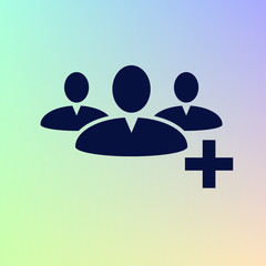 Add new user account flat icon for apps