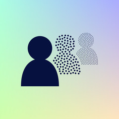 Add new user account flat icon for apps