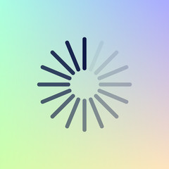 Obraz premium Flat paper cut style icon of refresh symbol