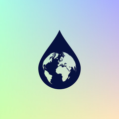 Earth in water-drop