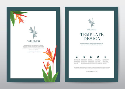 Spa Wellness Medical topic Template elements, Presentation, brochure.