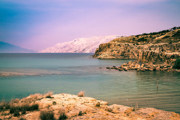 The crystal clear sea surrounding the island of Rab, Croatia.