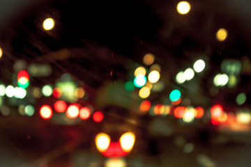 street lights blur