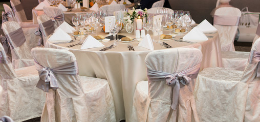 Festive Table with fruits and decorations