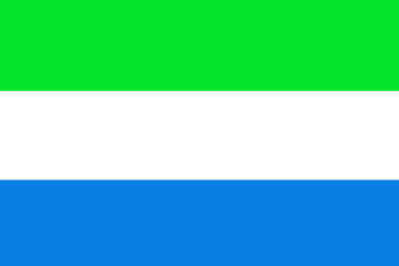 Sierra Leone flag ,Sierra Leone national flag illustration symbol.