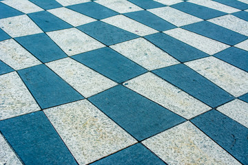 tiles texture background. surface floor texture background. Vintage blue and white tile design for floor texture