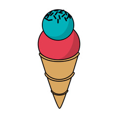 Ice cream icon. security system warning and protection theme. Isolated design. Vector illustration