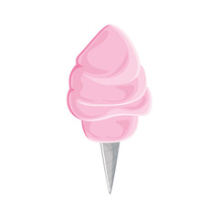 Candy cotton icon. Fair food snack carnival and festival theme. Isolated design. Vector illustration