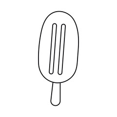 Ice cream icon. security system warning and protection theme. Isolated design. Vector illustration