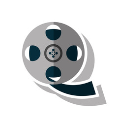 Obraz premium Cinema film reel icon. Movie video media and entertainment theme. Isolated design. Vector illustration