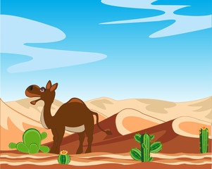 Desert and camel