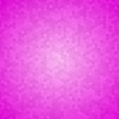 Pink Mosaic Tile Honeycomb Vector Background.