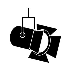 Cinema stage reflectors icon. Movie video media and entertainment theme. Isolated design. Vector illustration