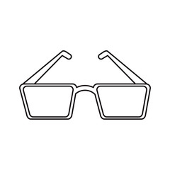 Cinema 3d glasses icon. Movie video media and entertainment theme. Isolated design. Vector illustration