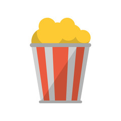 Cinema pop corn icon. Movie video media and entertainment theme. Isolated design. Vector illustration