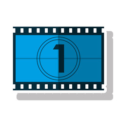 Cinema film strip icon. Movie video media and entertainment theme. Isolated design. Vector illustration