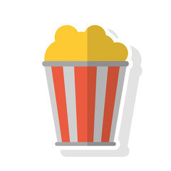 Cinema pop corn icon. Movie video media and entertainment theme. Isolated design. Vector illustration