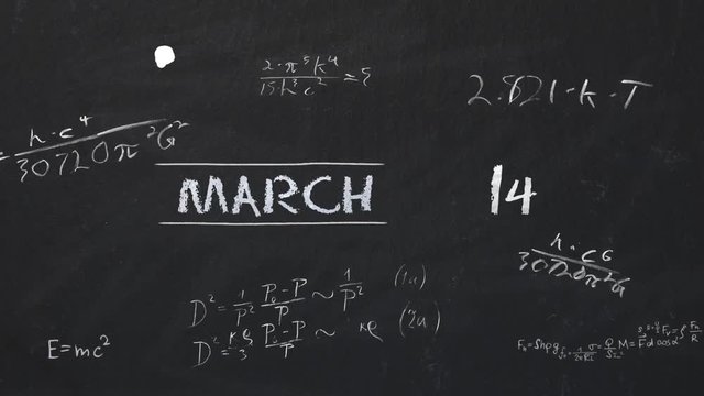 Full Year Calendar in a Time Lapse on a Blackboard