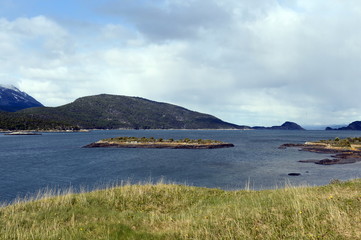 Fototapeta na wymiar Bay Lapataia in the national Park of Tierra del Fuego.