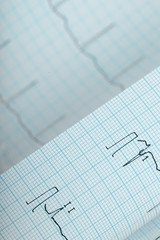 ECG chart folded paper background