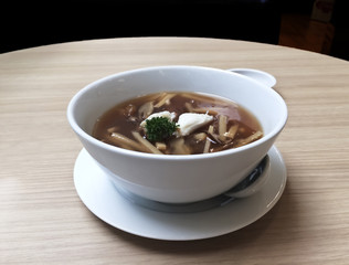 Fish maw soup.