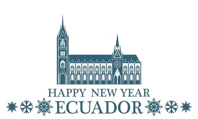 Fototapeta na wymiar Happy New Year Ecuador