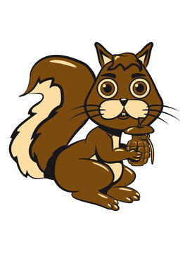 Squirrel handgranate witty