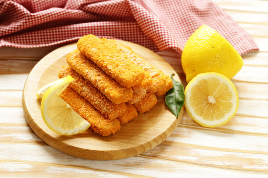 Fish Fingers, Breaded With Fresh Lemon