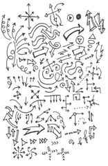 Vector hand drawn arrows set eps10