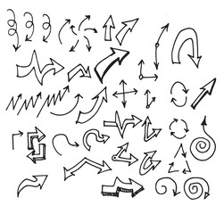 Vector hand drawn arrows set eps10