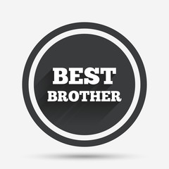 Best brother sign icon. Award symbol.