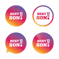 Best son ever sign icon. Award symbol.