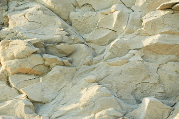 The texture of the rocks with sharp edges. Formations, Sandstone