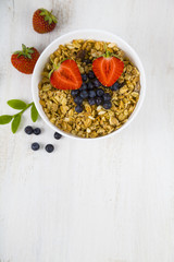 Granola with fruits