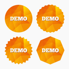 Demo sign icon. Demonstration symbol.