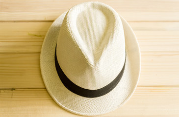 White fedora hat