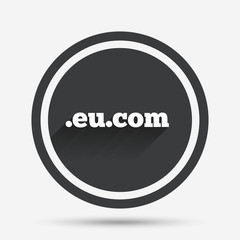 Domain EU.COM sign icon. Internet subdomain.