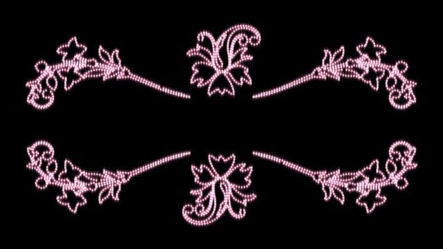 flower ornaments design set growing.