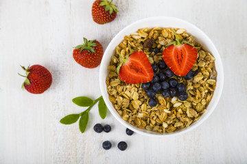 Granola with fruits