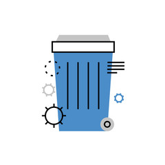 Dustbin Monoflat Icon.