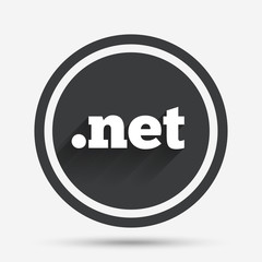 Domain NET sign icon. Top-level internet domain.