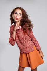 Autumn woman portrait.