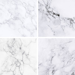 Collection of white marble texture and background.