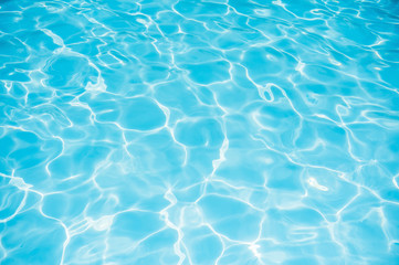 Plakat Beautiful blue water surface in swimming pool